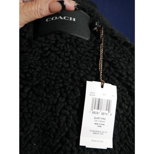NWT COACH Mens Parka Shearling Fur Coat Jacket $998 XXL 2XL - 8