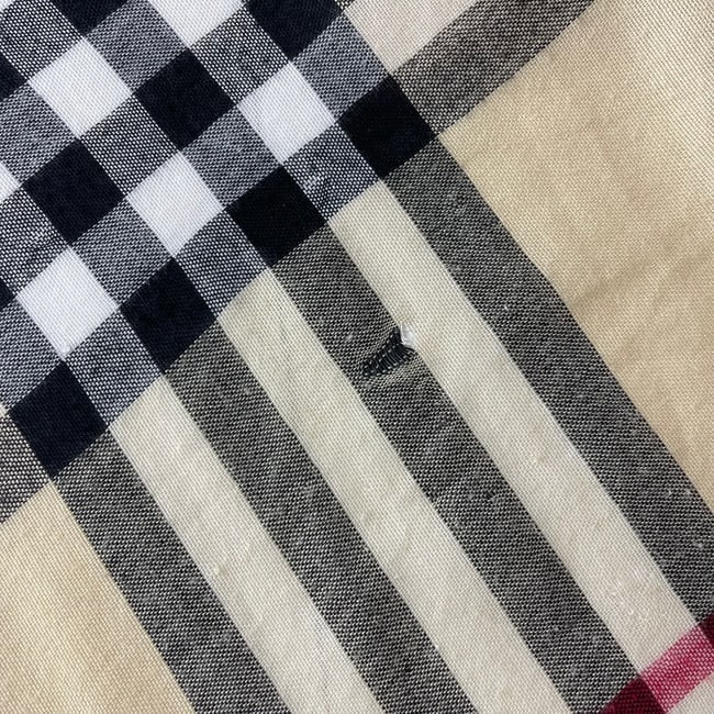 Burberry Beige Plaid 100% Wool Scarf - 5