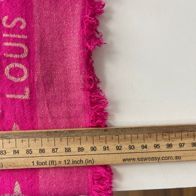 Louis Vuitton Pink Reversible Silk Wool Scarf - 9