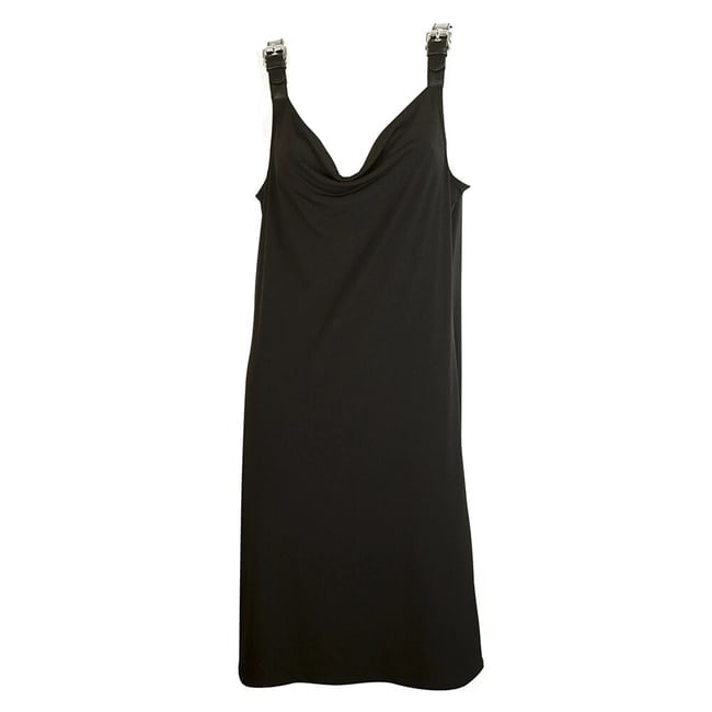 Michael By Michael Kors Black Buckle Details Knee Length dress size L - 6