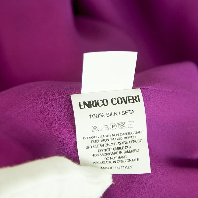 Enrico Coveri Fuchsia 100% Silk Off Shoulders Maxi Evening Gown Dress size 44 - 4