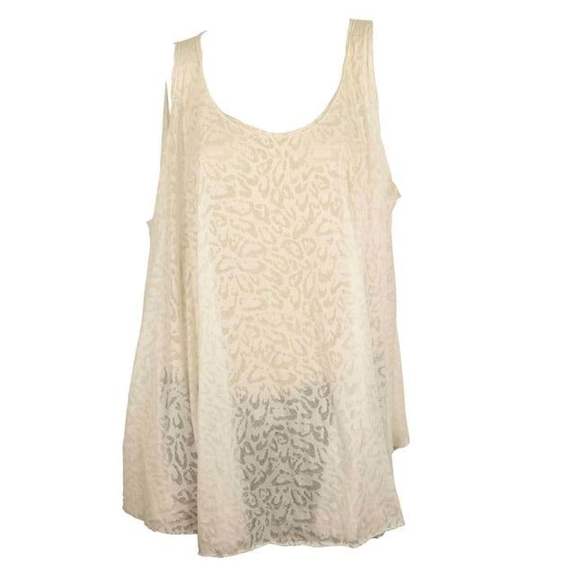 Zadig and Voltaire White Carly burn Womans Tank Vest Sleeveless Top - Size U - 5