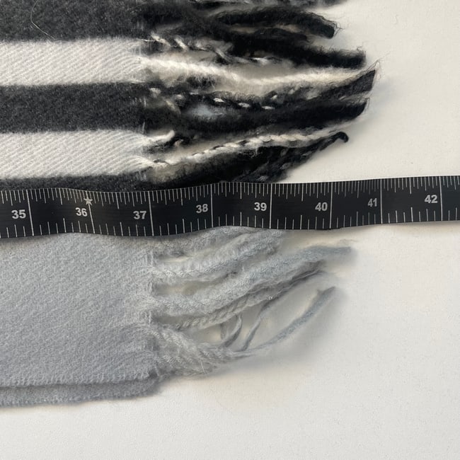 Burberry Grey Plaid 100% Cashmere Scarf - 8