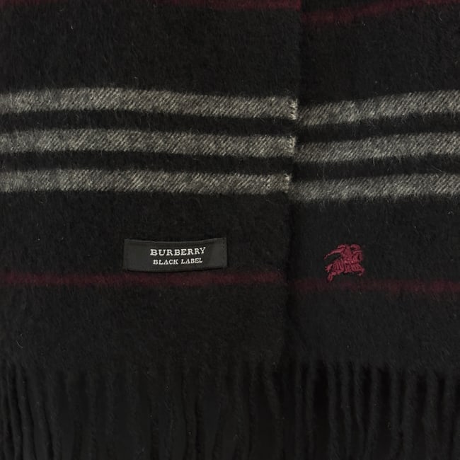 Burberry Black Label 100% Cashmere Scarf - 5