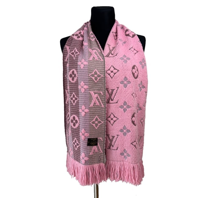 Louis Vuitton Pink Thick Wool & Silk Scarf - 4