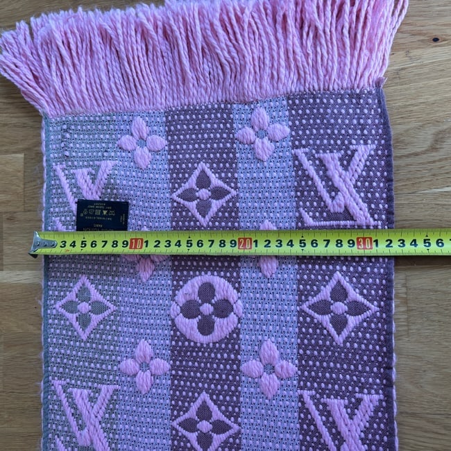 Louis Vuitton Pink Thick Wool & Silk Scarf - 7