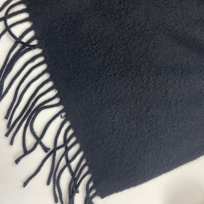 Ing. Loro Piana Black Solid 100% Cashmere Scarf - 5