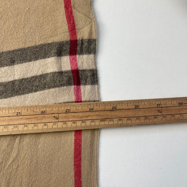 Burberry Brown Plaid 100% Cashmere Scarf - 7
