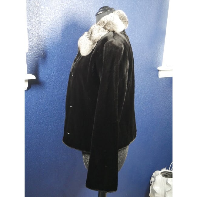 Gorgeous Sheared Mink & Chinchilla Fur Coat Jacket - 3