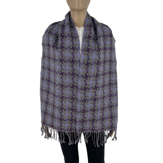 Pierre Balmain Purple 100% Wool Scarf (1 of 9)