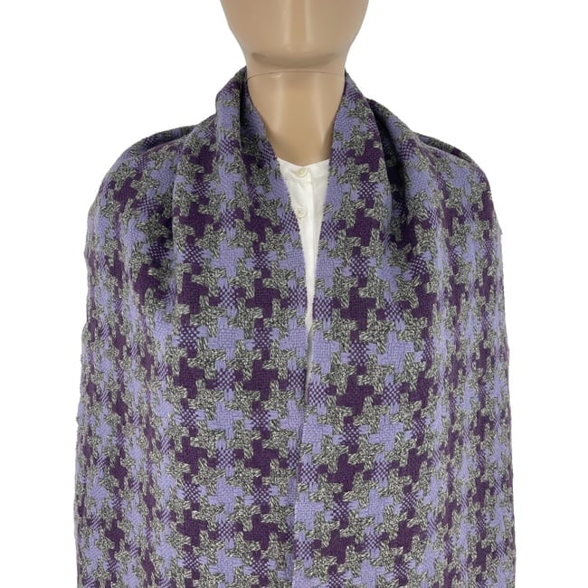 Pierre Balmain Purple 100% Wool Scarf - 2