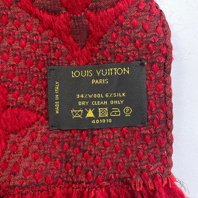 Louis Vuitton Red Thick Wool & Silk Scarf - 5