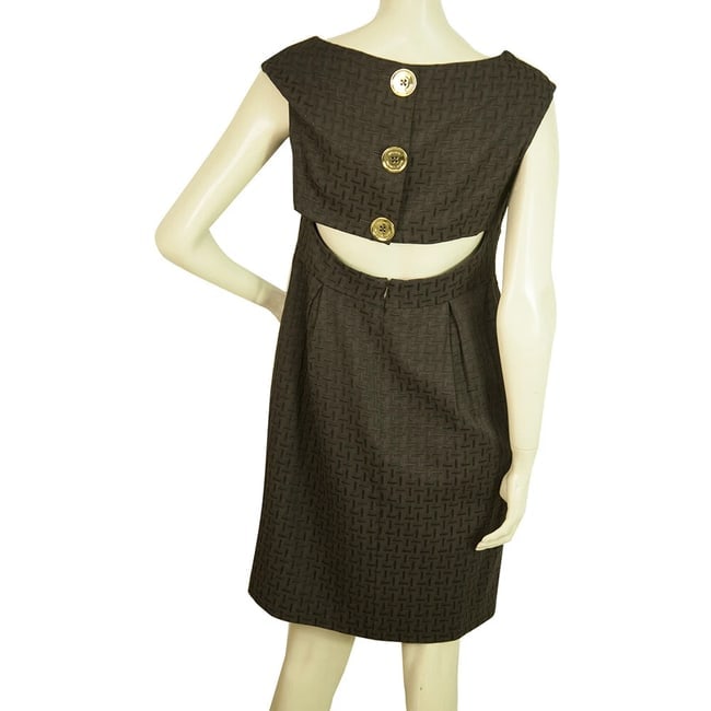 Michael By Michael Kors Brown Sleeveless Back Slit Mini Length dress size 6 - 2