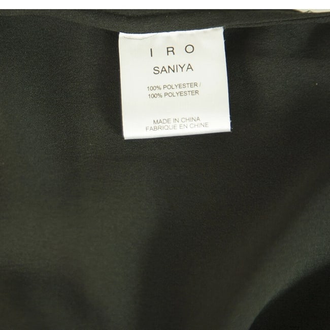 IRO Black Sanyia Cap Sleeves Polyester Jersey Mini Dress size 36 - 4