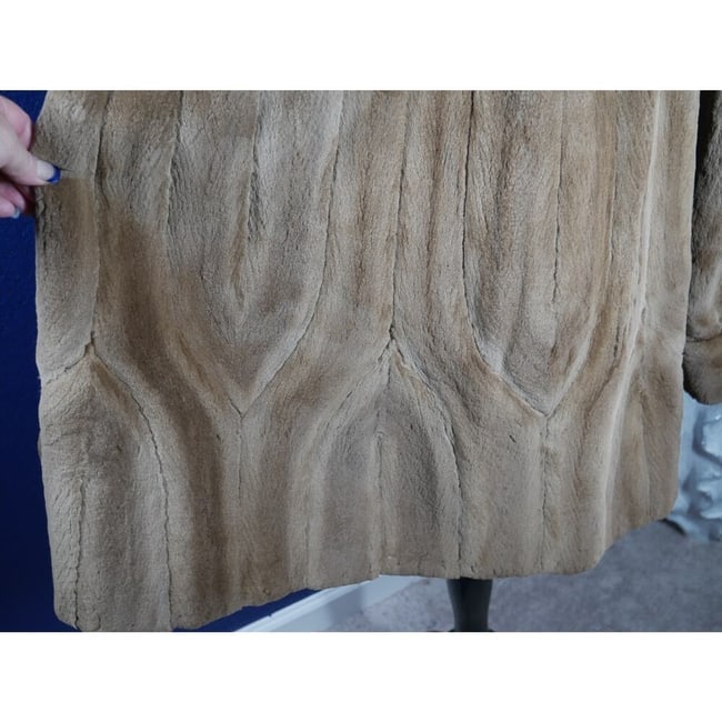 Gorgeous! Directional Pelt Female Sheared Mink Fur Coat Jacket - 4