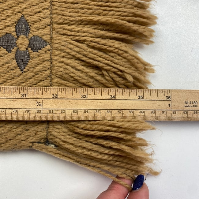 Louis Vuitton Thick Wool & Silk Blend Brown Scarf - 8