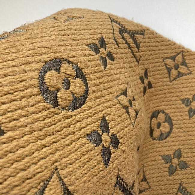 Louis Vuitton Thick Wool & Silk Blend Brown Scarf - 9