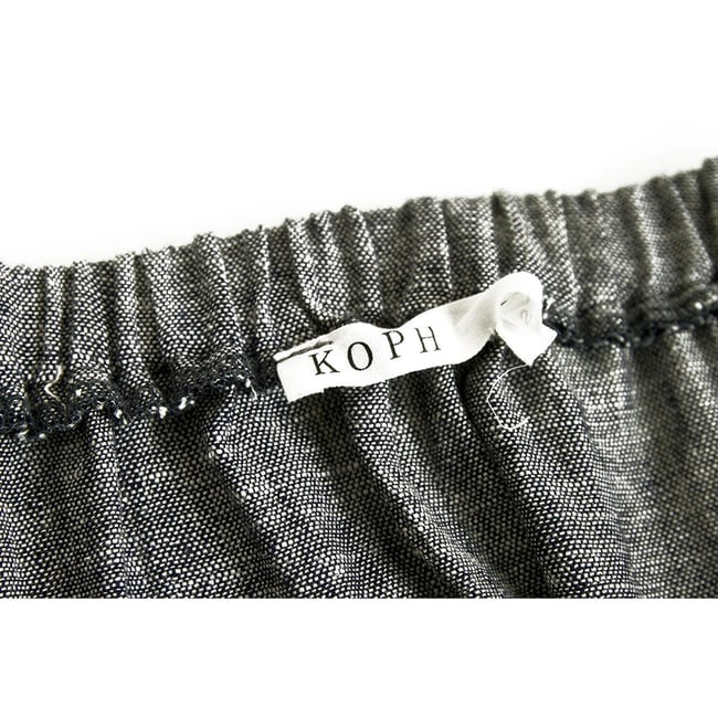 KORI Gray Cotton Linen Just Above Knee Length Belted Summer Dress size S - 3