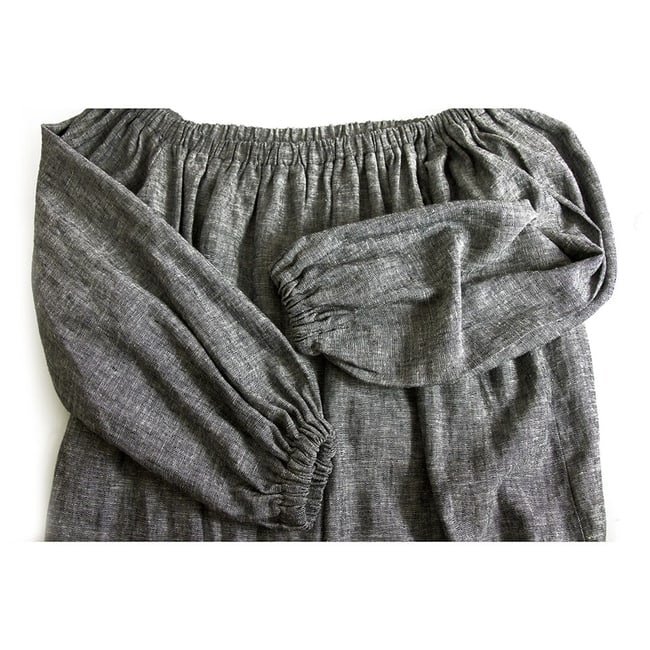 KORI Gray Cotton Linen Just Above Knee Length Belted Summer Dress size S - 7