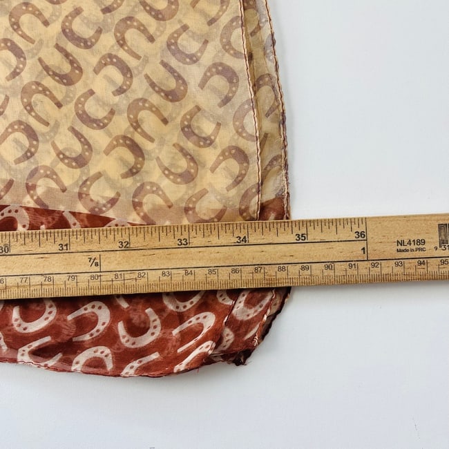 Hermes Light Brown Printed 100% Silk Scarf - 9