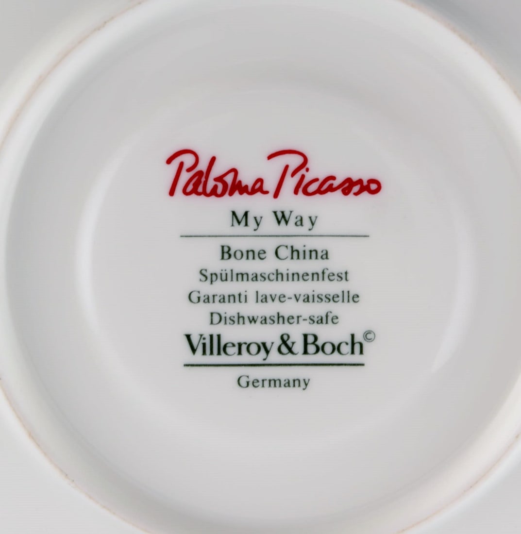 Paloma Picasso for Villeroy & Boch. 11 "My way" porcelain coffee cups with saucers. Colorful - 6