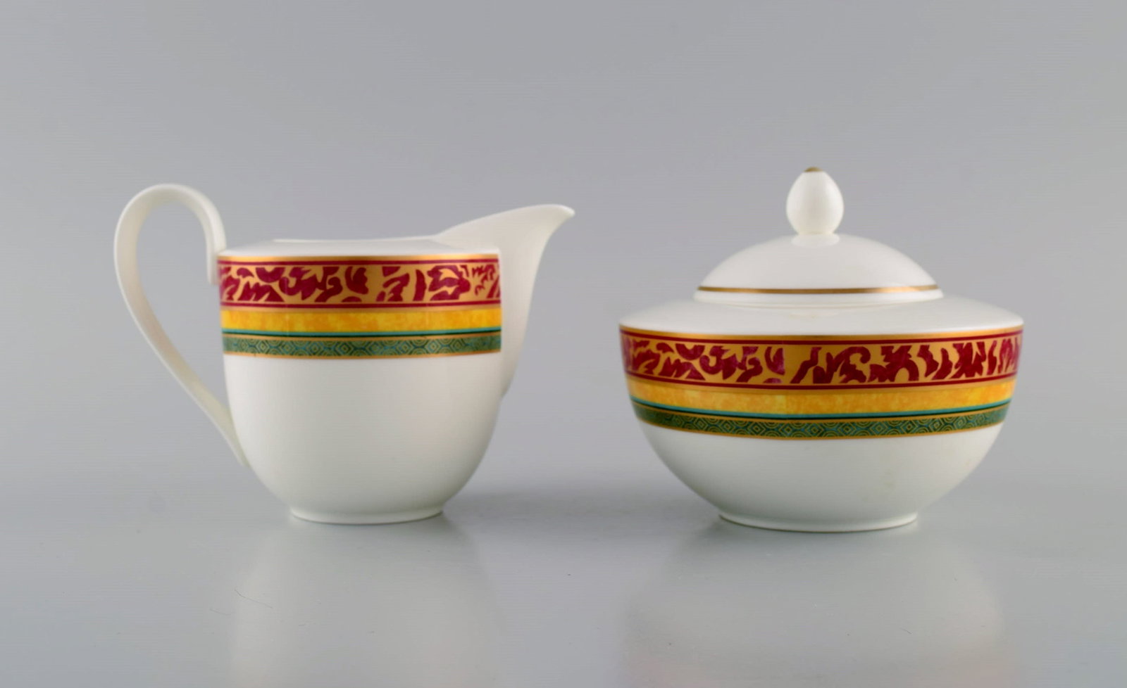 Paloma Picasso for Villeroy & Boch. "My way" porcelain sugar / cream set with serving tray. Colorful - 5
