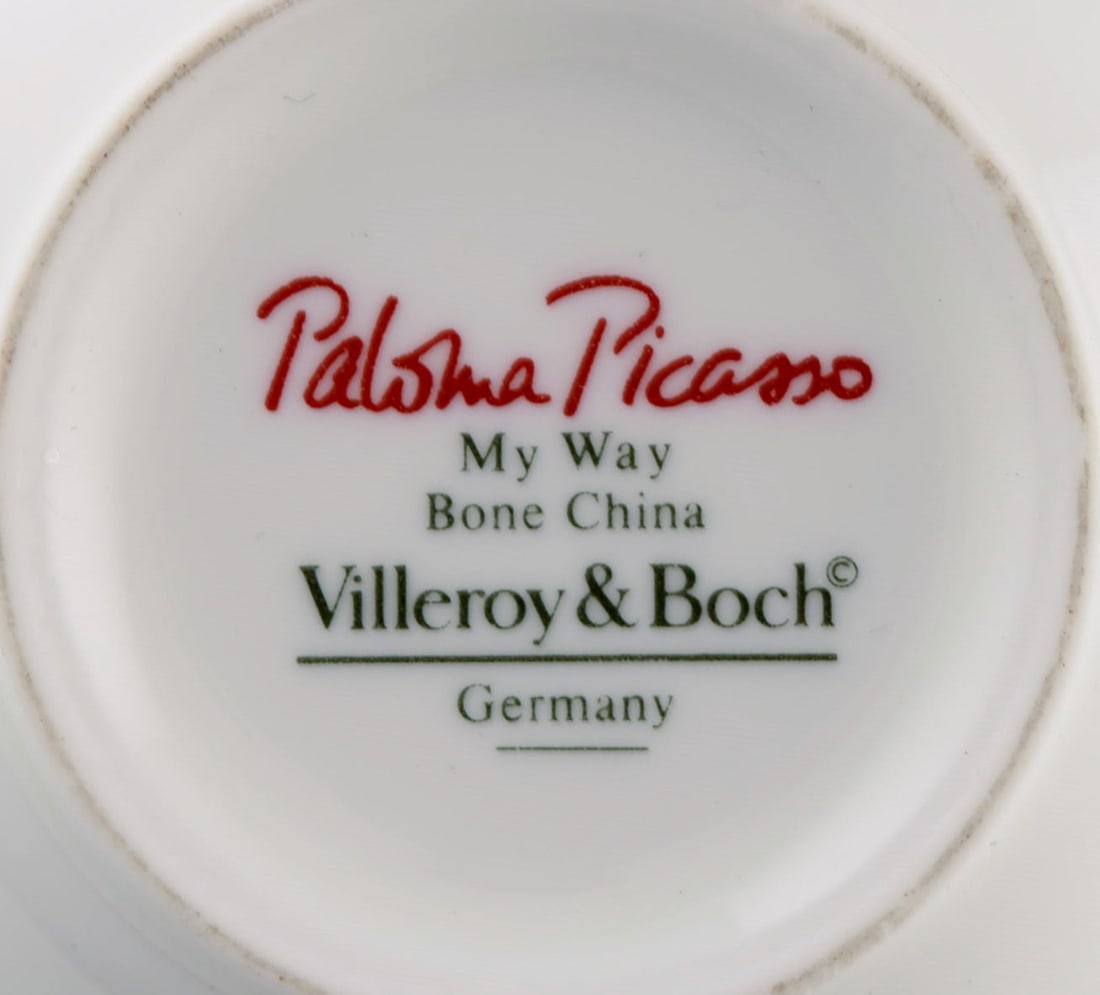 Paloma Picasso for Villeroy & Boch. "My way" porcelain sugar / cream set with serving tray. Colorful - 6