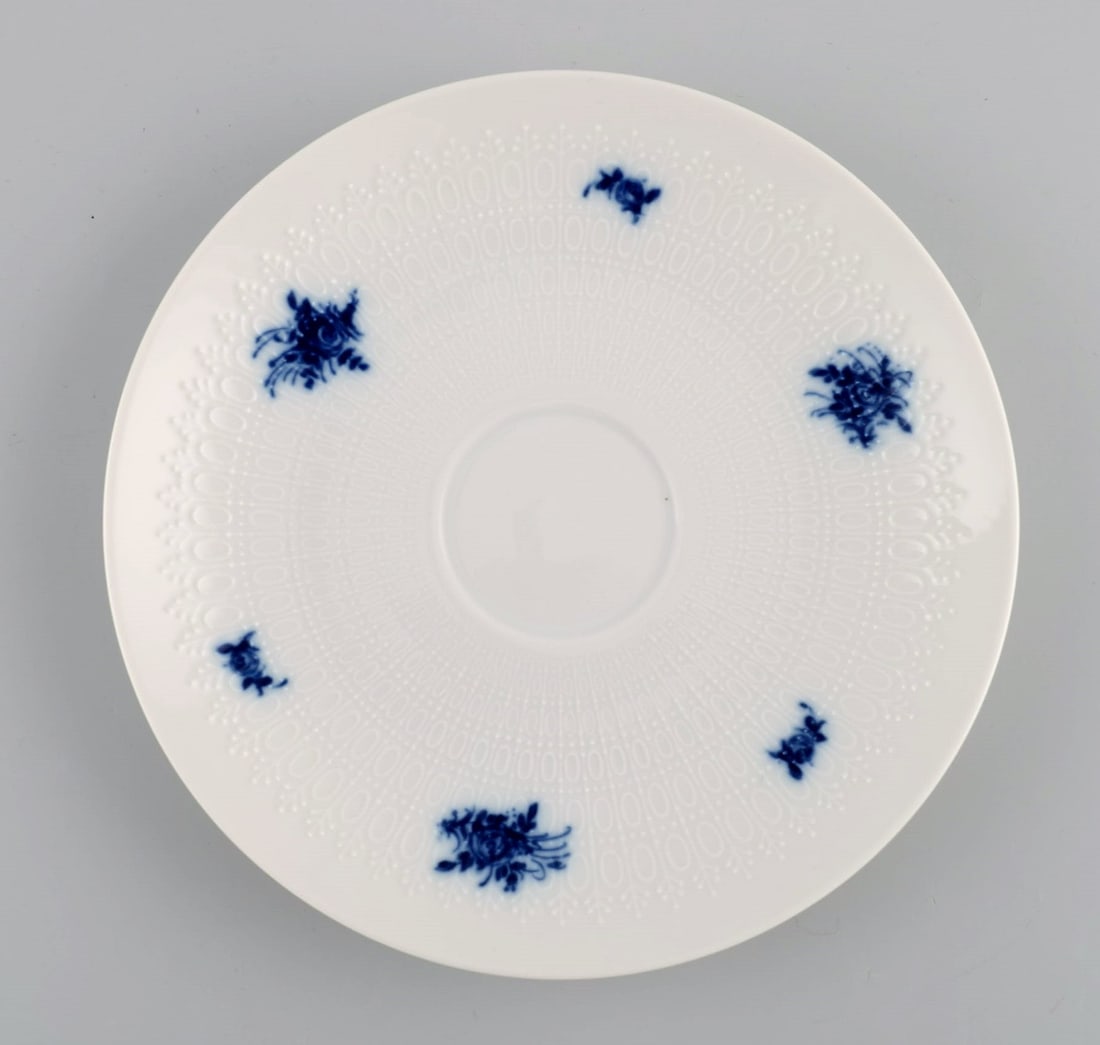 Bjorn Wiinblad for Rosenthal. 11 Romanze Blue Flower teacups with saucers. 1960s. - 5