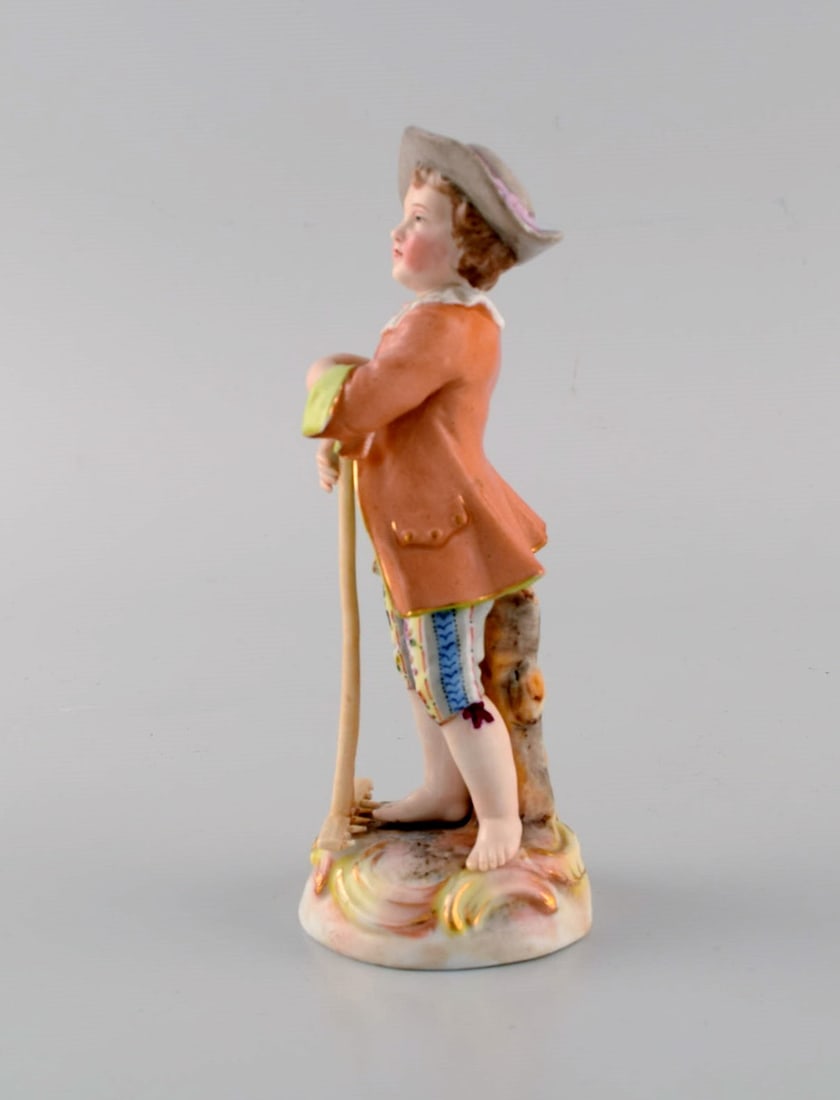 German porcelain figurine. Young gardener. 20th century. - 7