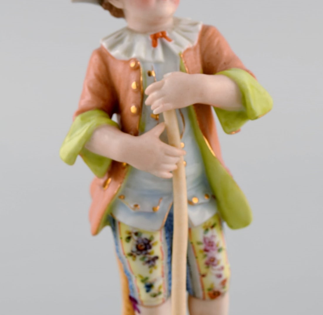 German porcelain figurine. Young gardener. 20th century. - 8