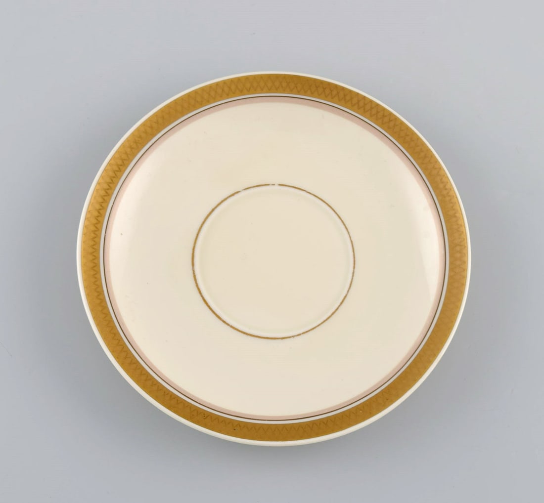 Royal Copenhagen Golden Horns coffee service for 10 people. 1960s. - 5