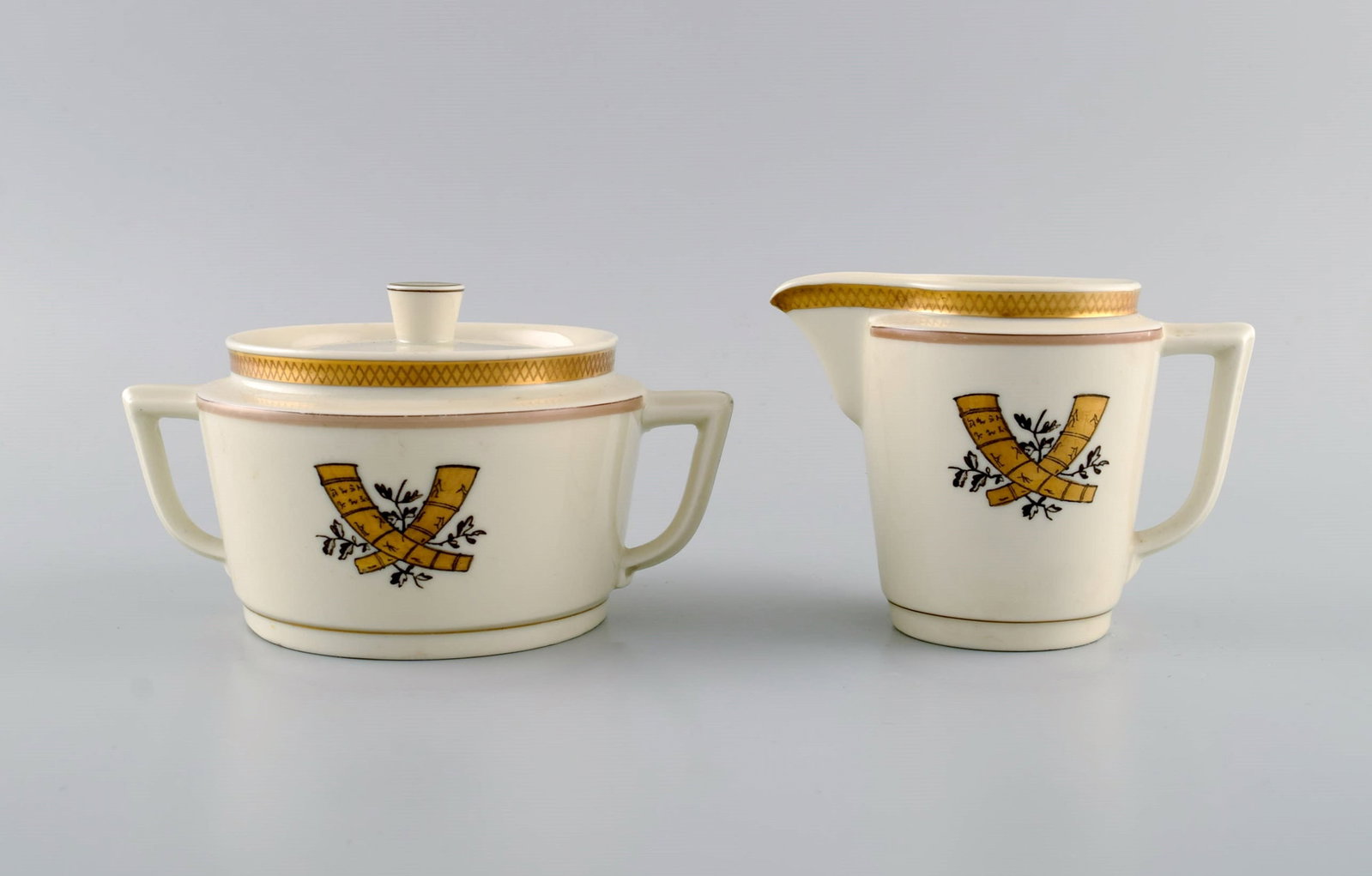 Royal Copenhagen Golden Horns coffee service for 10 people. 1960s. - 6