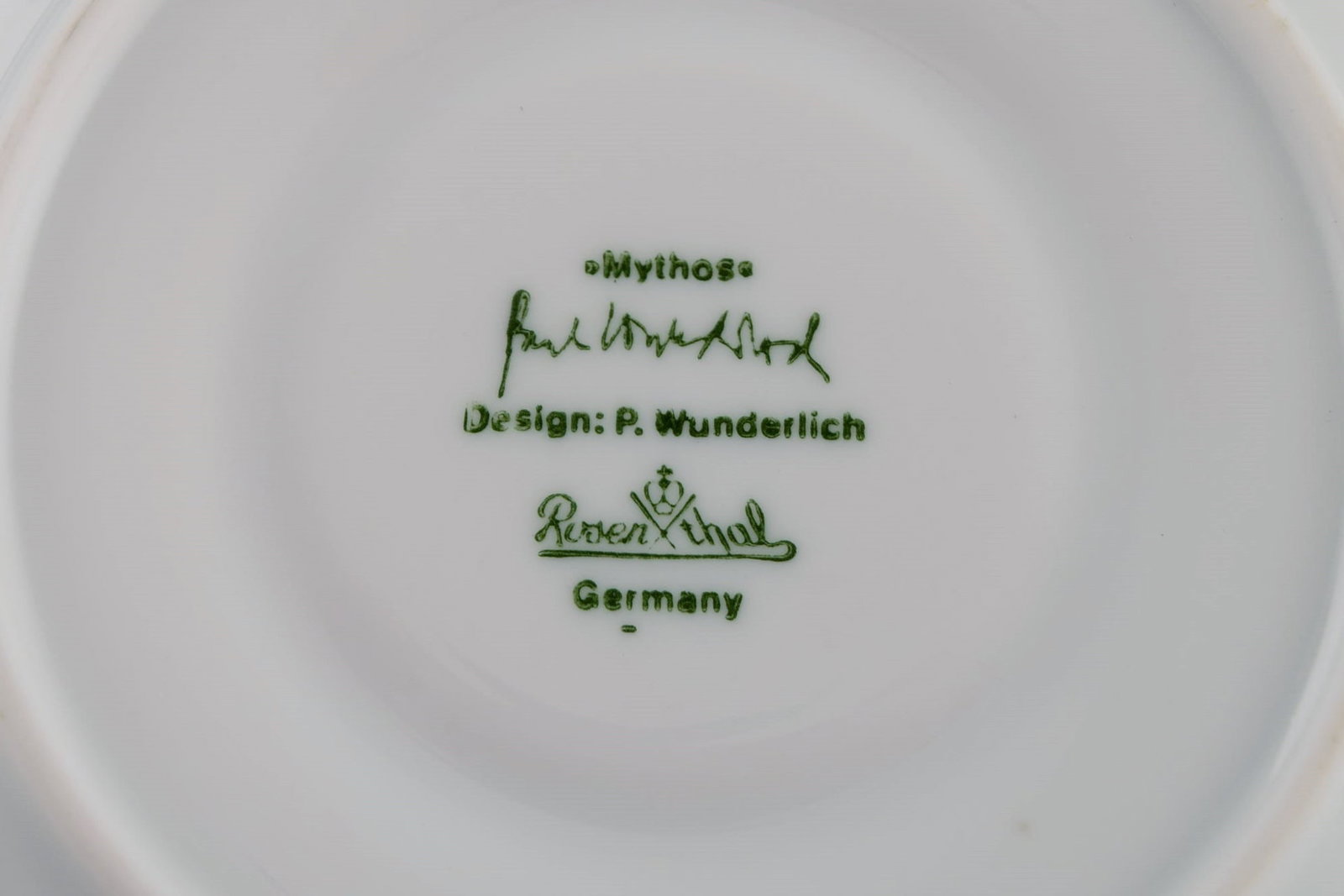 Paul Wunderlich for Rosenthal. Mythos coffee cup and mocha cup with saucers. 1980s / 90s. - 6