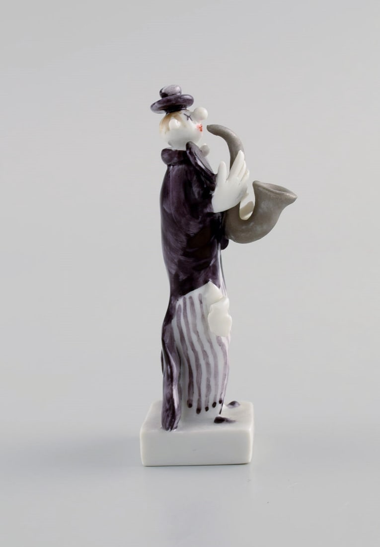 Peter Strang (b.1936) for Meissen. Figure in hand-painted porcelain. Saxophonist from the clown - 5