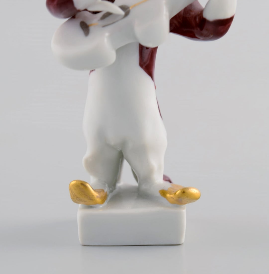 Peter Strang (b.1936) for Meissen. Figure in hand-painted porcelain. Bassist from the clown - 4