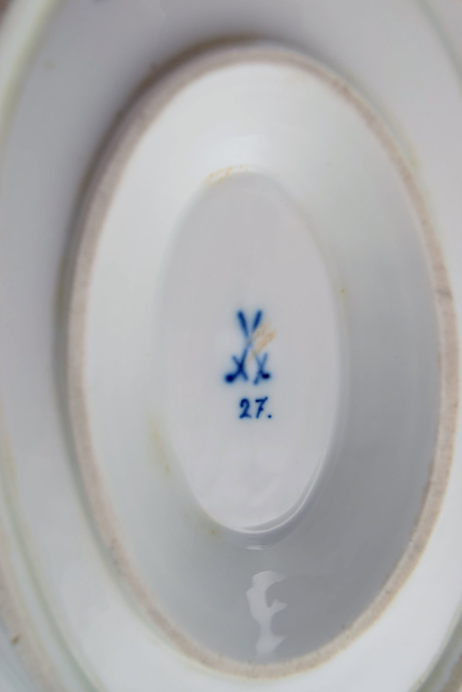 Antique Meissen Blue Onion sauce bowl in hand-painted porcelain. Late 19th century. - 7