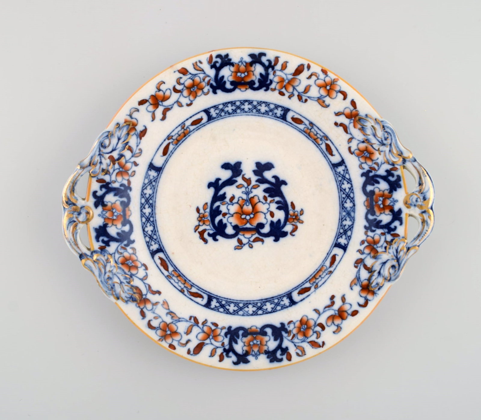 Mintons, England. Two antique plates in hand-painted faience. Chinese style, early 20th century. - 3