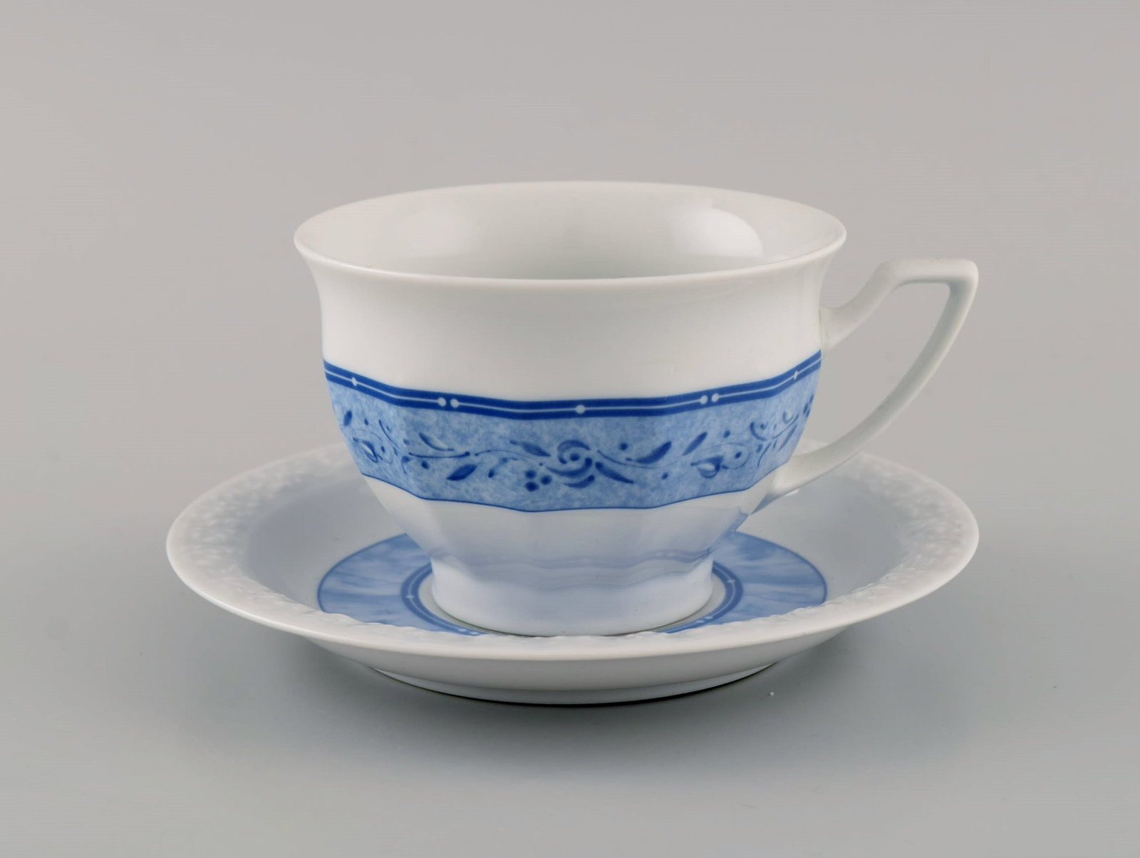 Rosenthal Classic coffee service for 10 people in porcelain with blue ribbon and flower decoration. - 6