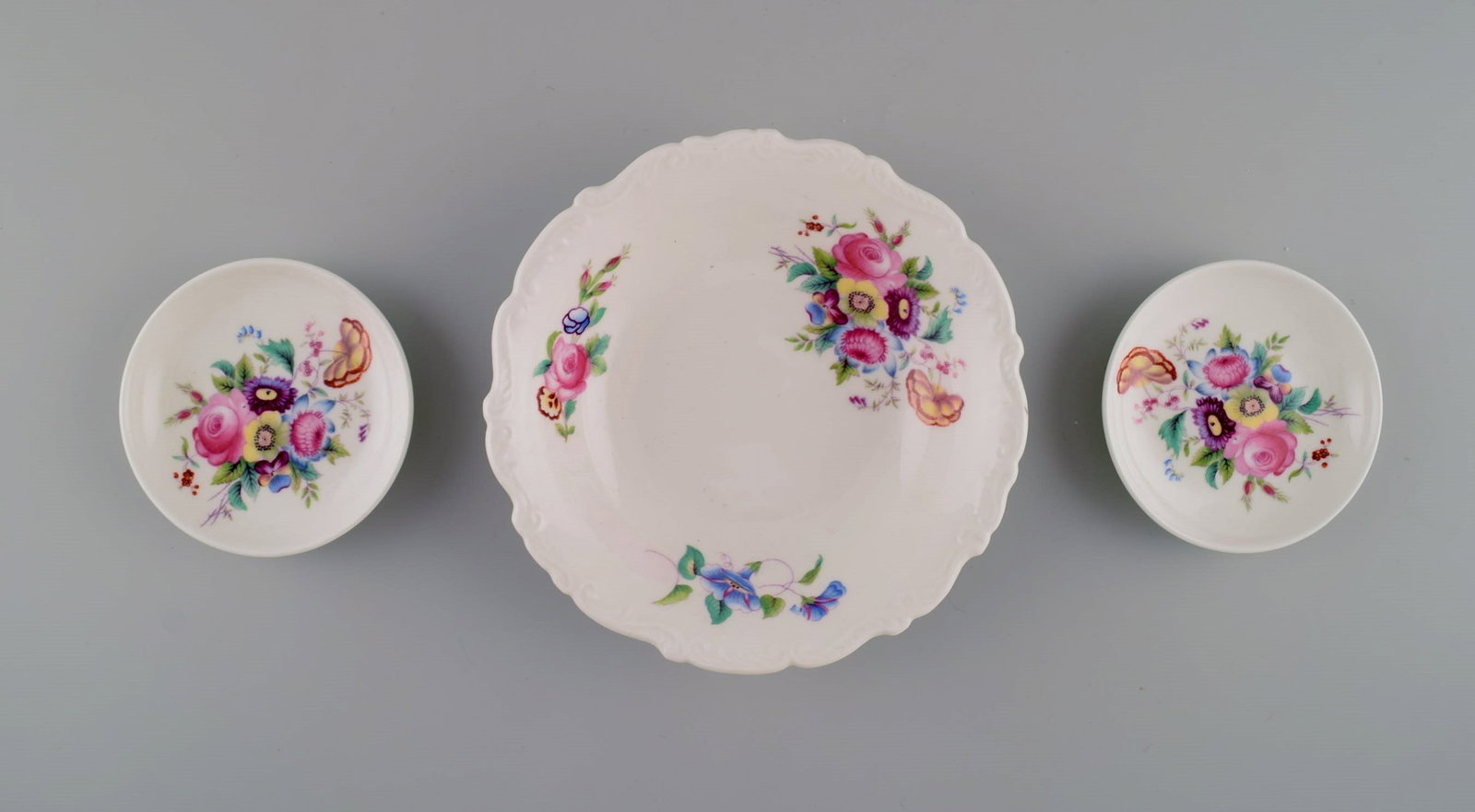 Coalport, England. Egoist breakfast / tea service in porcelain decorated with flowers. 1960s / 70s. - 9