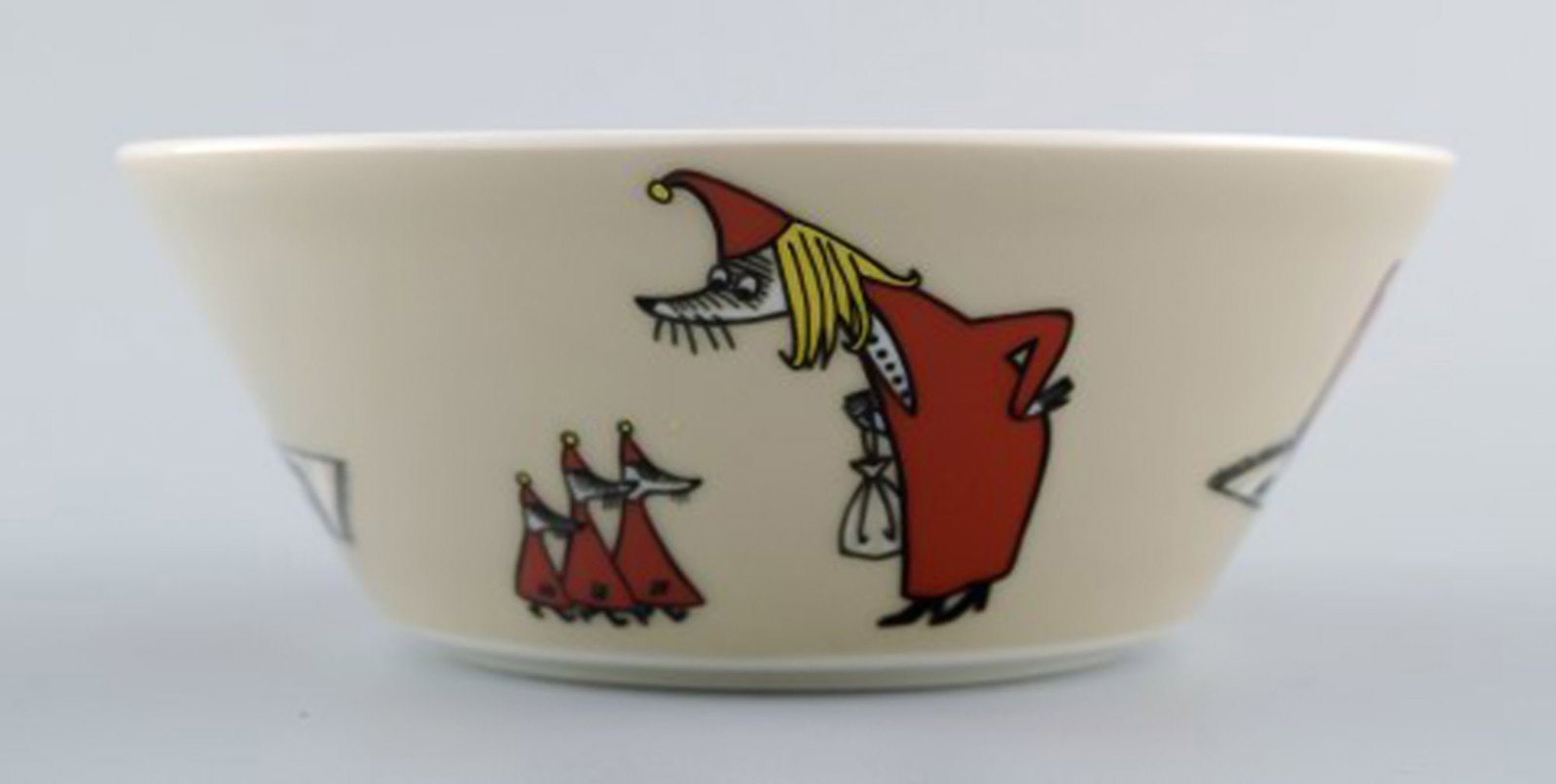 Arabia, Finland. Two porcelain bowls with motifs from "Moomin". Late 20th century. - 4