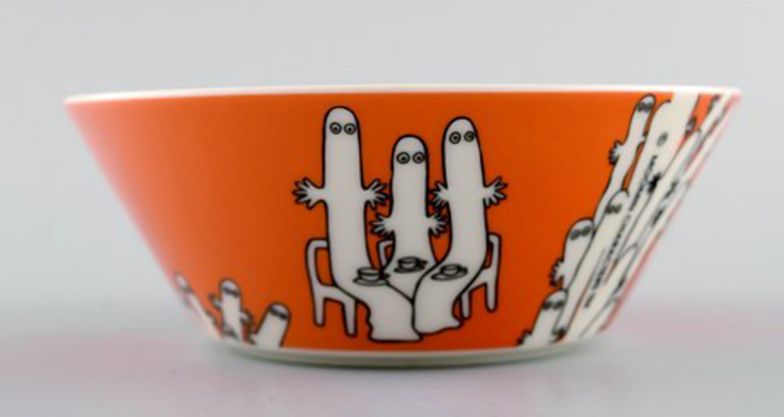 Arabia, Finland. Two porcelain bowls with motifs from "Moomin". Late 20th century. - 6