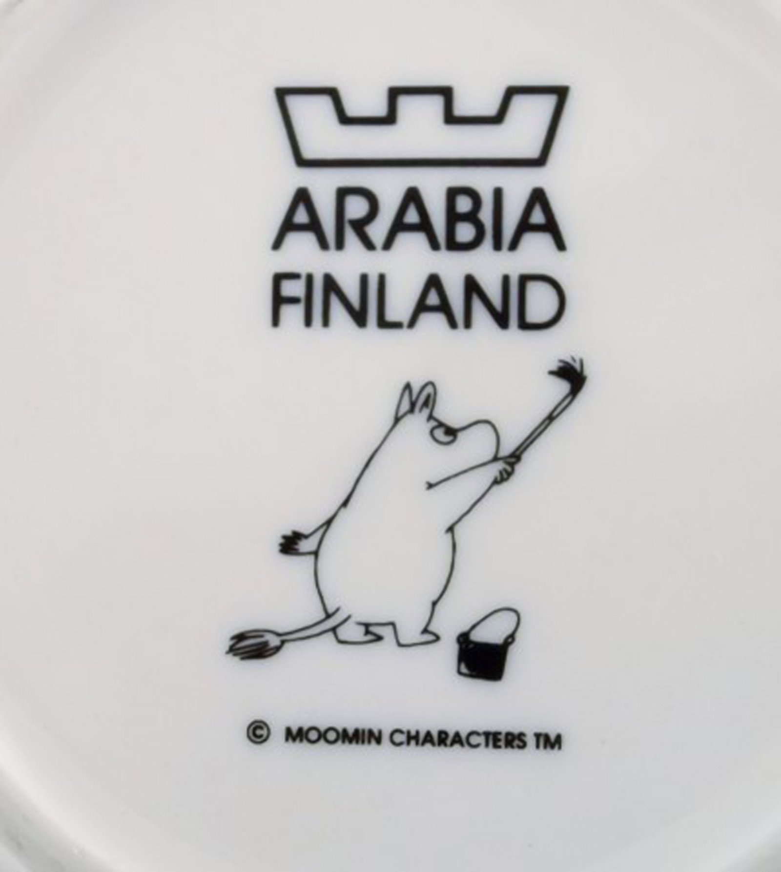 Arabia, Finland. Two porcelain bowls with motifs from "Moomin". Late 20th century. - 9