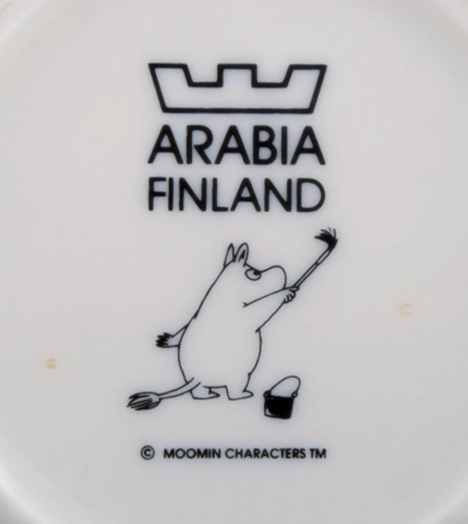 Arabia, Finland. Two porcelain bowls with motifs from "Moomin". Late 20th century. - 8