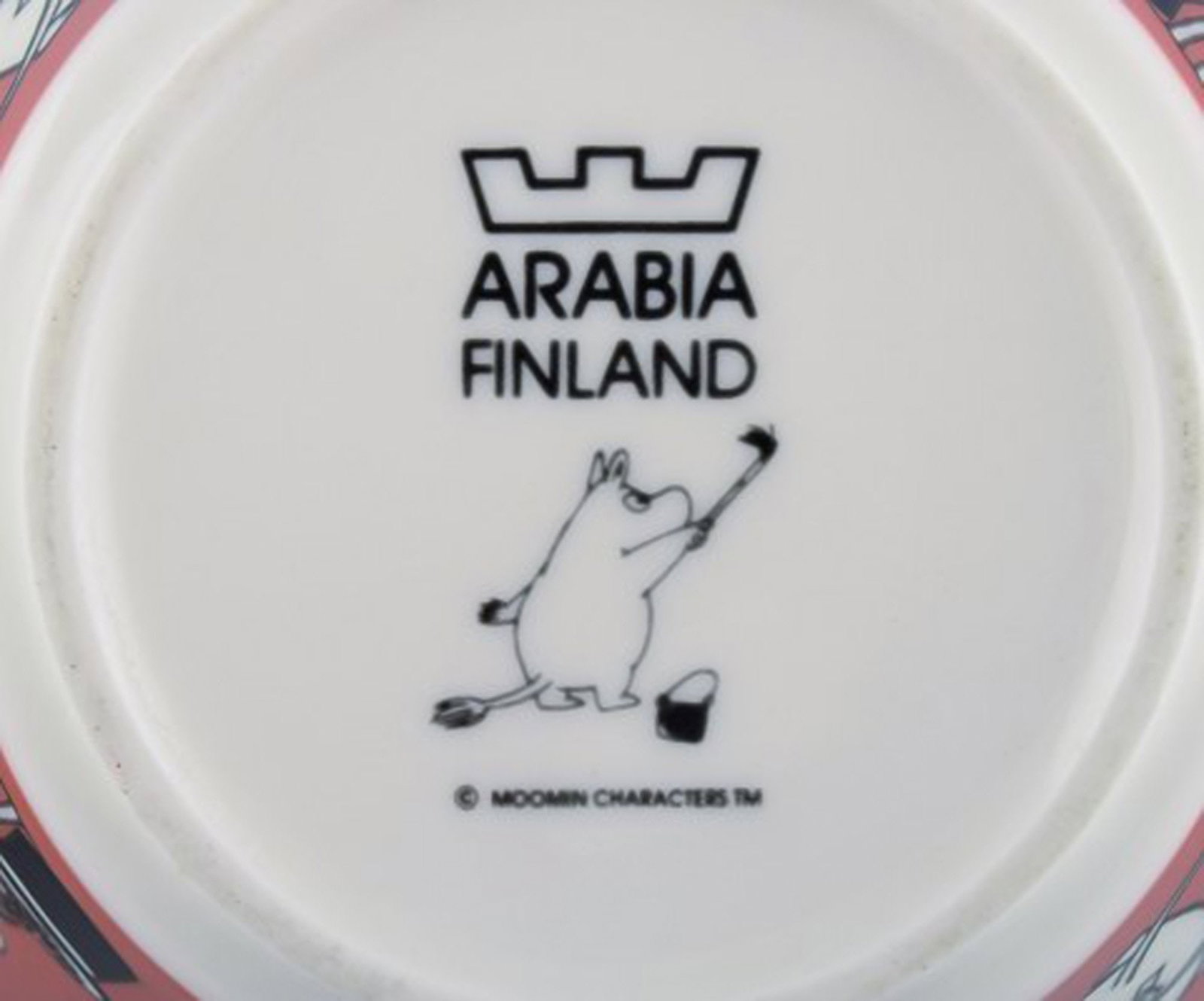 Arabia, Finland. Four porcelain bowls with motifs from "Moomin". Late 20th century. - 9