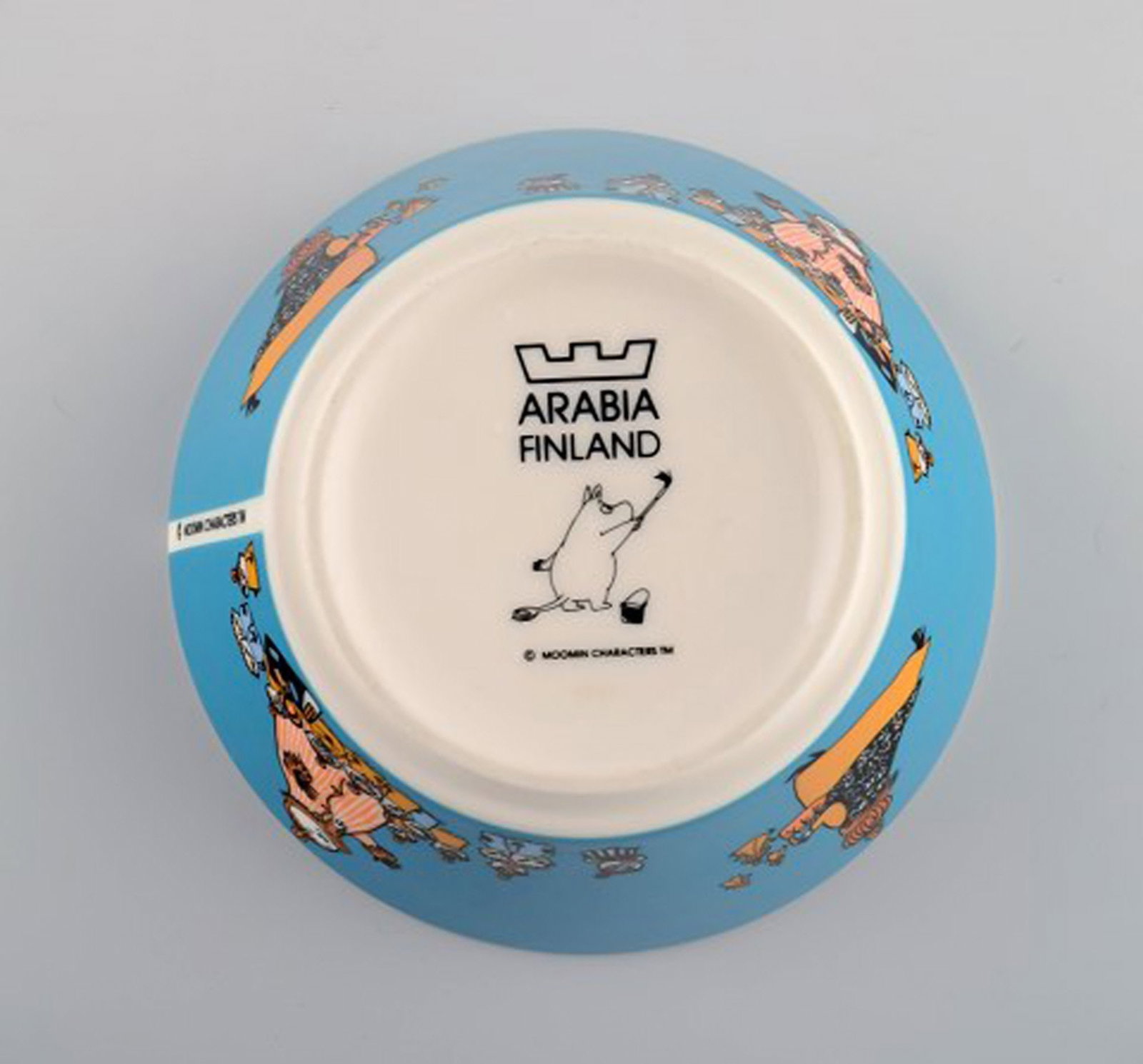 Arabia, Finland. Two porcelain bowls with motifs from "Moomin". Late 20th century. - 6