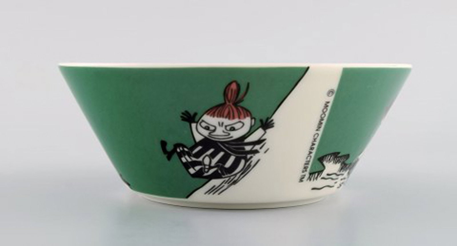 Arabia, Finland. Two porcelain bowls with motifs from "Moomin". Late 20th century. - 4