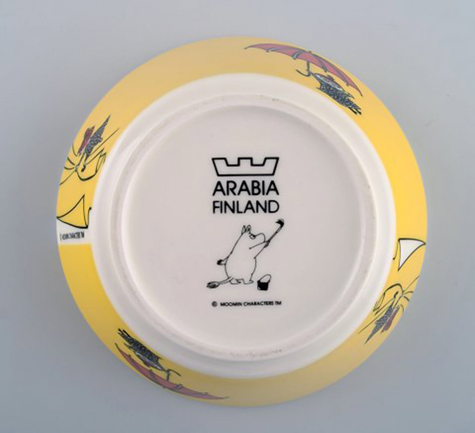 Arabia, Finland. Two porcelain bowls with motifs from "Moomin". Late 20th century. - 7