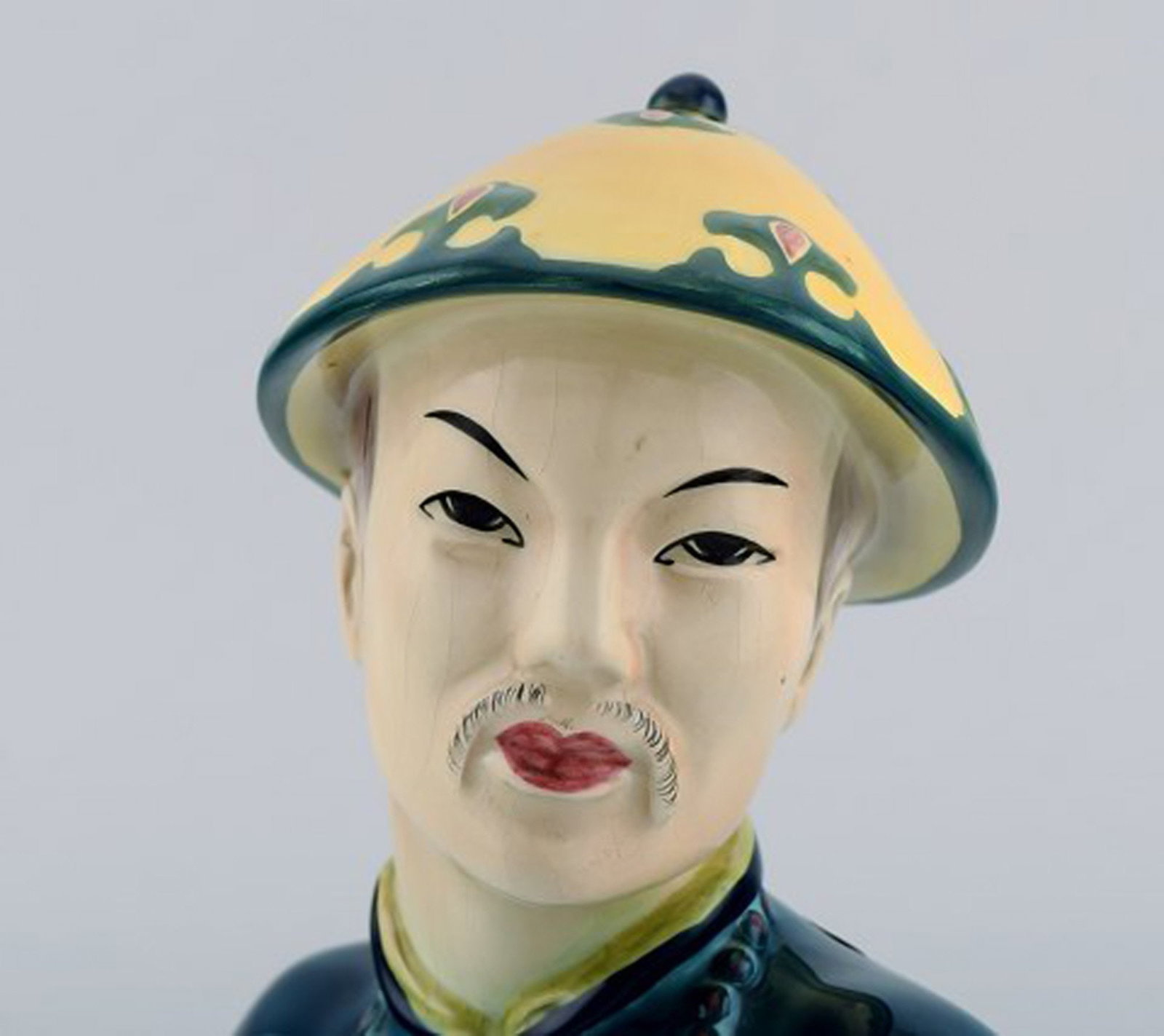 Goldscheider, USA. Two rare figures in hand-painted porcelain. Asian couple. Mid-20th century - 7