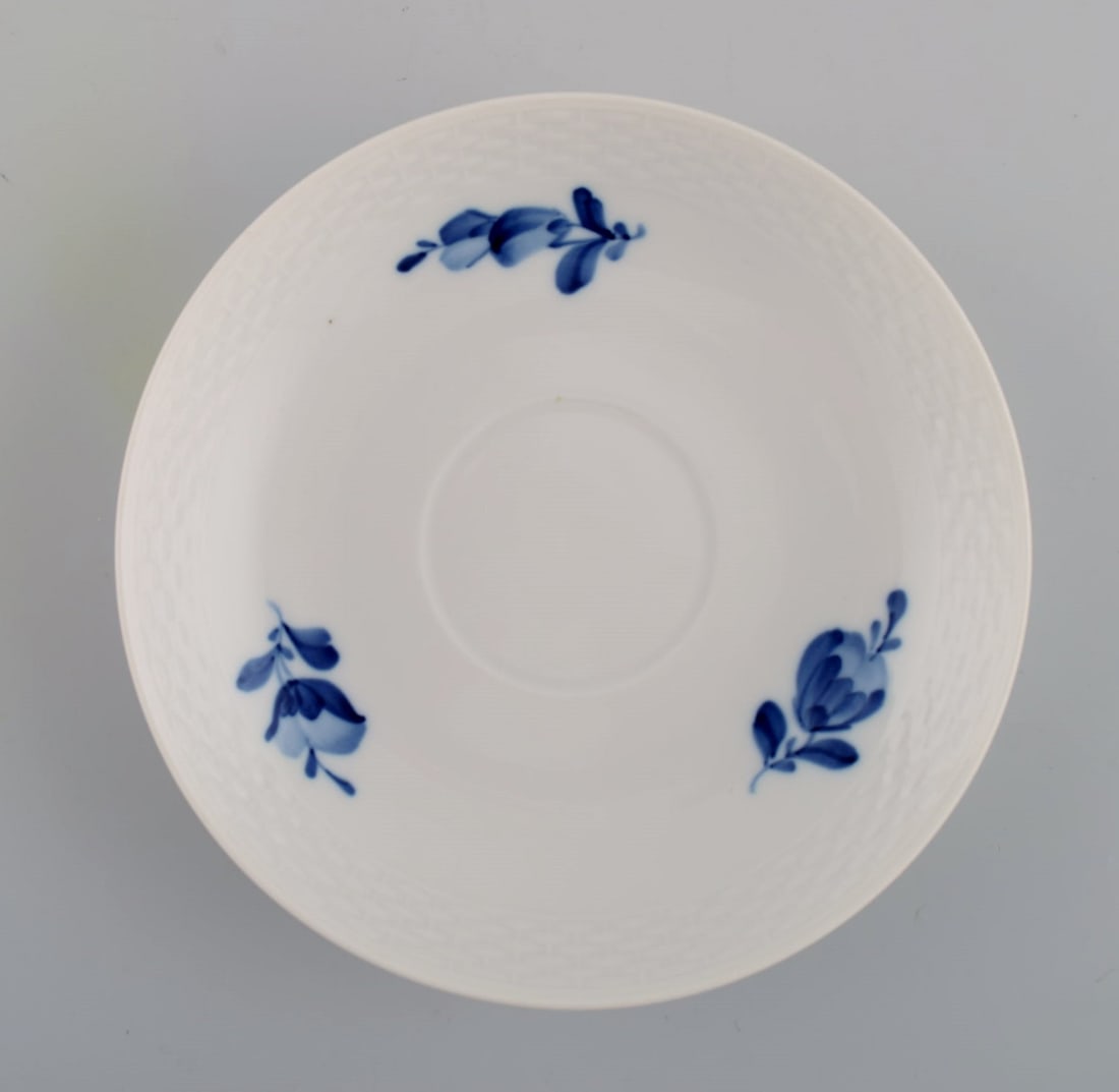 Five Royal Copenhagen Blue Flower Braided coffee cups with saucers. Mid 20th century. Model number - 5