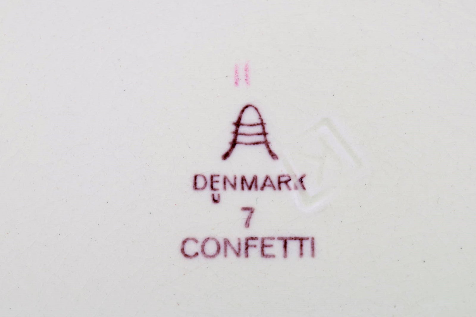 Royal Copenhagen / Aluminia Confetti. Three salt / pepper shakers and three butter boards in glazed - 6